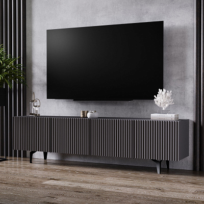 Тумба под ТВ серый графит 200